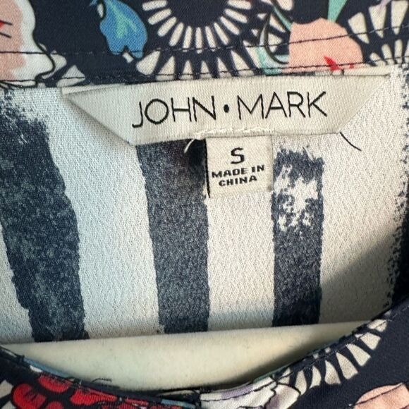 John Mark Mixed Pattern Oversized Tunic Blouse S - Picture 9 of 9